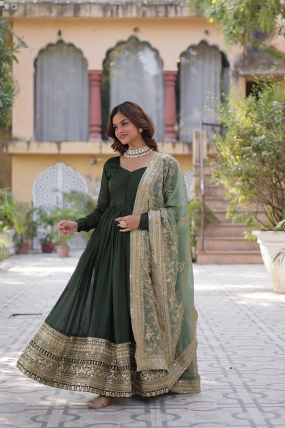 Premium Readymade Gown with Dupatta Set