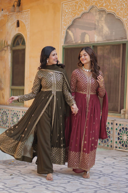 Premium Readymade Gown Collection (Top‐Bottom‐Dupatta Set)