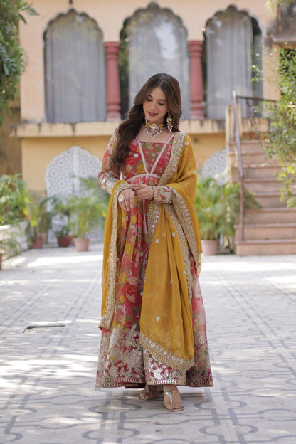 Premium Alia Cut Readymade Gown with Dupatta Set