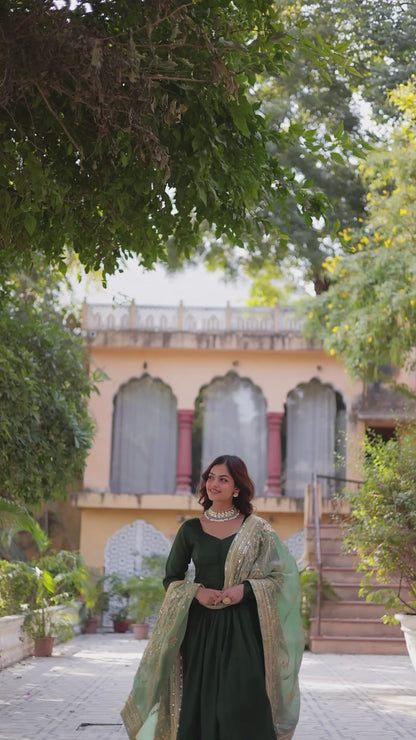 Premium Readymade Gown with Dupatta Set