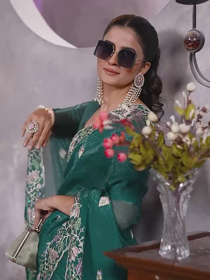 🌸GARMEX EXPORT PRESENTS  ✨Premium Designer Embroidery Saree Collection.